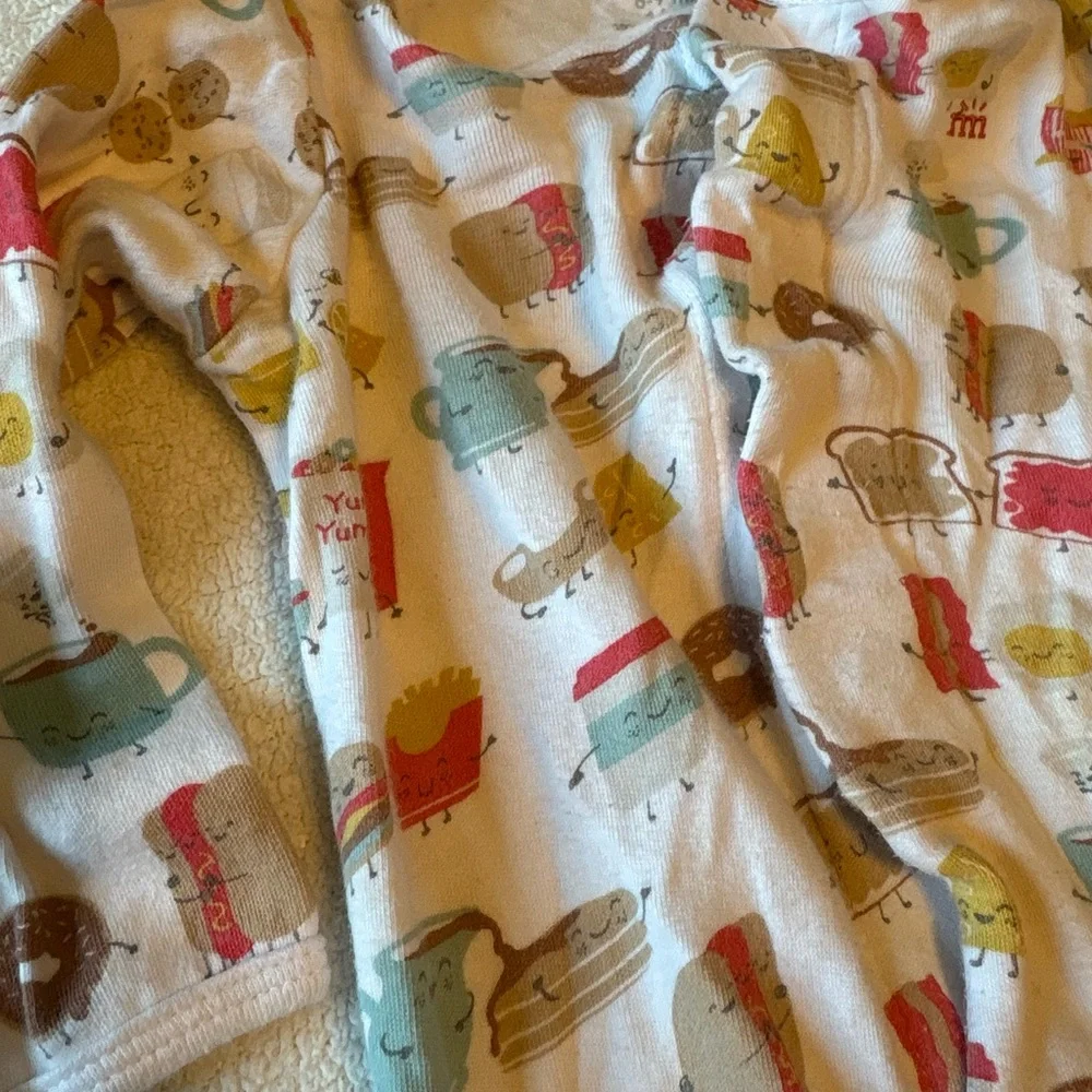 Magnetic Me Footie Pajamas, Size 6-9 Months. Food Breakfast Print - Picture 2 of 6